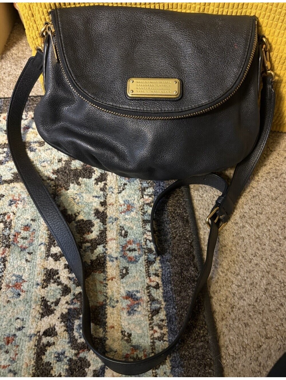 Y2K Vintage Marc by Marc Jacobs Classic Q Natasha Black Crossbody Satchel Bag